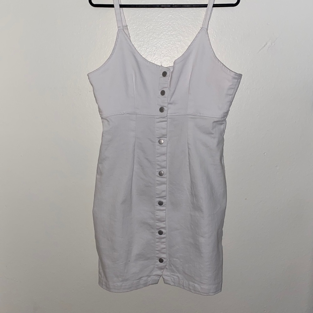 White button down dress
